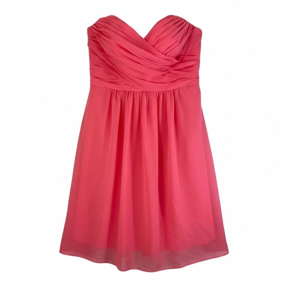 Alfred Angelo Womens Strapless Sweetheart Babydoll Formal Knee Length Dress Prom